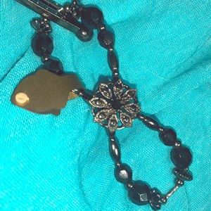 Medium size flexi clip by Lila Rose - black beads